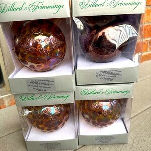 EUC Dillard’s glass ornaments